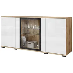 Sideboard Caro ca. 150x70 cm Weiß/Eiche