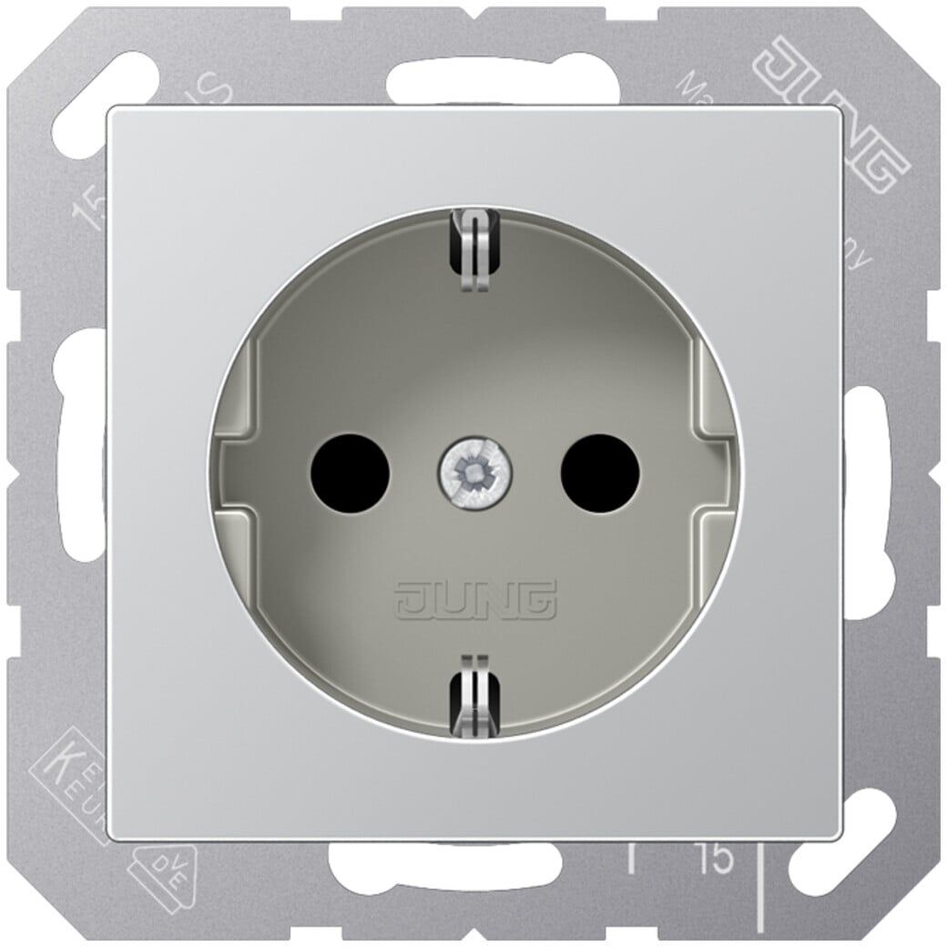 Jung SCHUKO-Steckdose aluminium A 1520 AL (A1520AL)