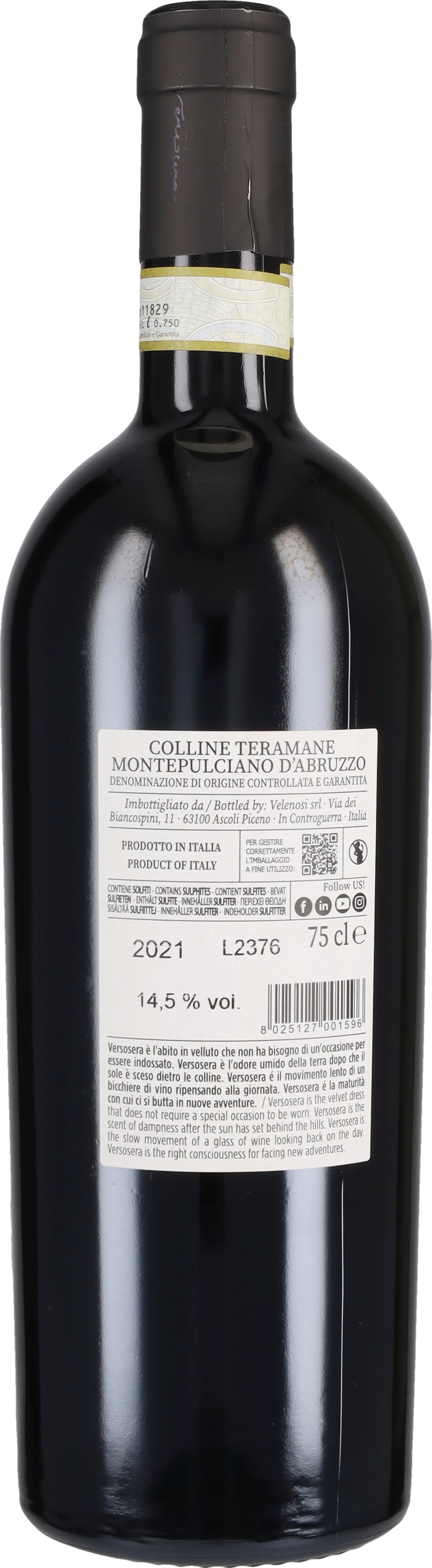 Velenosi Montepulciano d'Abruzzo 'Verso Sera' 2022