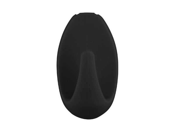 Powerstrips Haken small oval schwarz