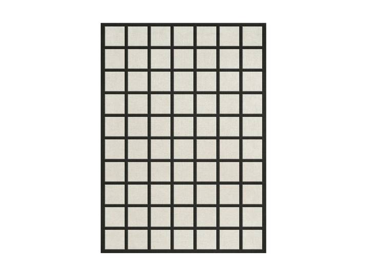 Layered Tapis en laine Avenue Checked Bone Bone White, 200x300 cm
