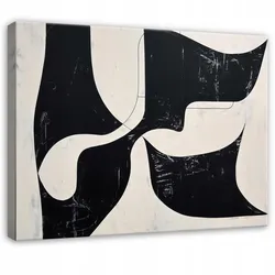 LEINWANDBILD Abstrakt Morceau Schwarz 100x70 cm