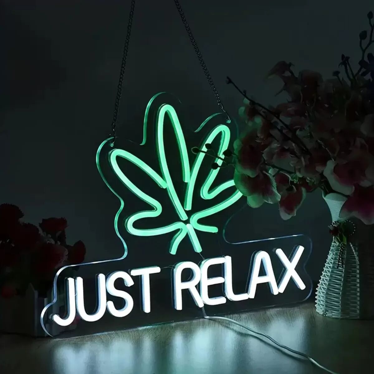 INF JUST RELAX LED Neon Schild - USB-betriebenes flexibles Licht für entspannende Atmosphäre