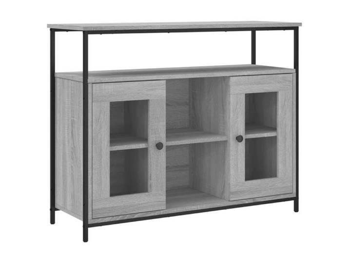 Enfilade & bahut - ORVEL - Buffet de rangement - sonoma gris - 100x35x80 cm - bois d'ingénierie 77072