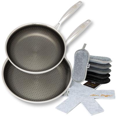 Pfannen-Set HENSSLERS "HENSSLERS Kochbox Deluxe", grau (silberfarben), Pfannen, Exklusives Set für OTTO