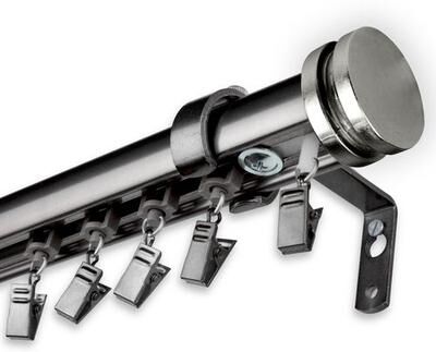 Rod Desyne "Tesslyn Traverse Curtain Rod Set, 28"" to 48"", Satin Nickel"