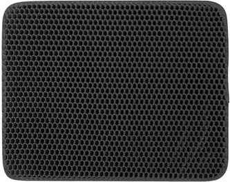 Inspire Essentials CleanPaw Double Layer Cat Litter Mat With Waterproof Honeycomb Design black l 60x90cm
