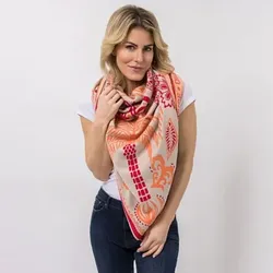 DINE 'N' DANCE Dreieckstuch Jacquard-Muster ca. 200 x 105cm