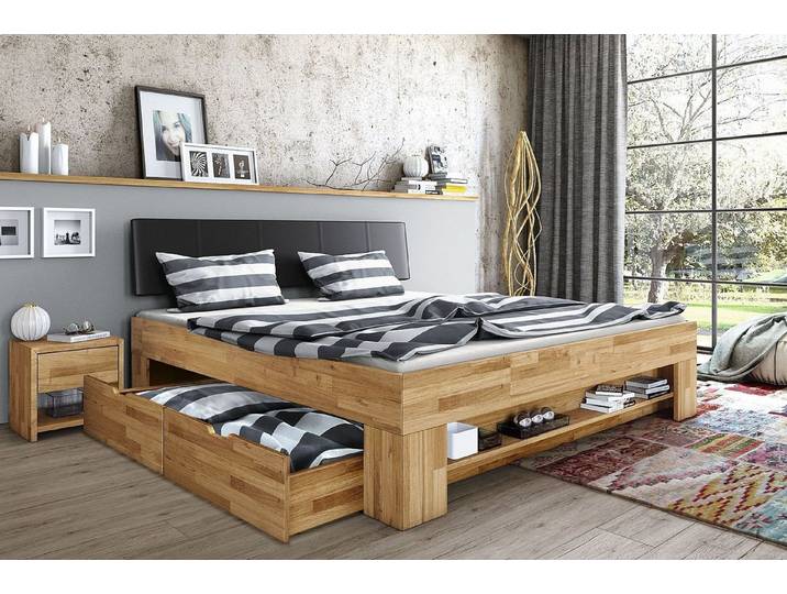 Meble Stolrus Futonbett SABINA (Massivholz, 180 x 200), Standsichere Bauweise