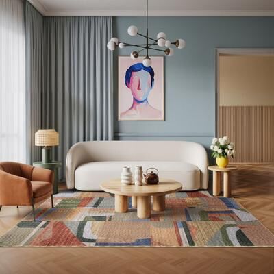 Style Haven Tobias Modern Color Block Multi-colored Area Rug