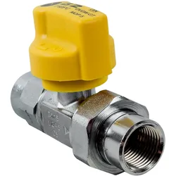 Gaskugelhahn Durchgangsform Rp1/2" mit thermischer Sicherung, verchromt