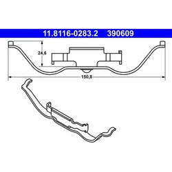 Feder Bremssattel ATE 11.8116-0283.2 (20 Stk.) für Land Rover Range III