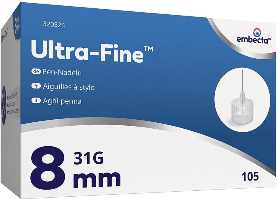 BD Ultra-Fine Pen-Nadeln 8 mm 31 G
