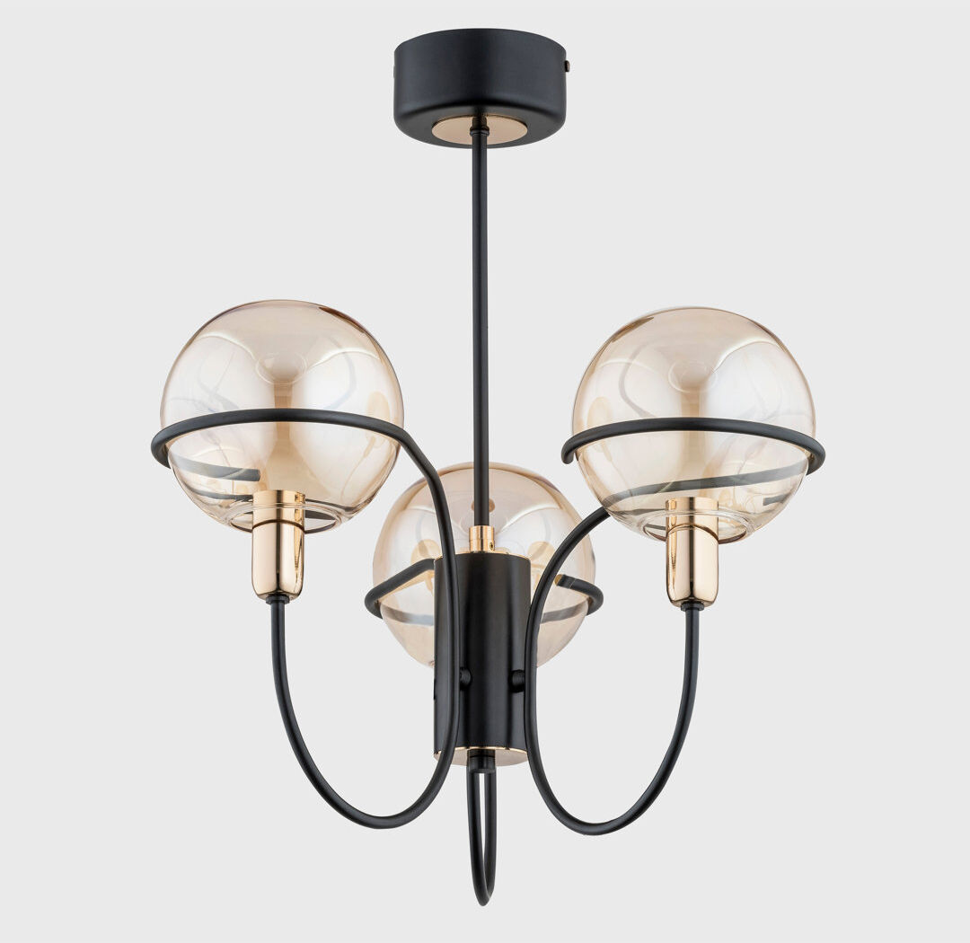 17 Stories Richette Chandelier Matte Black;Gold 52cm H X 58cm W X 58cm D