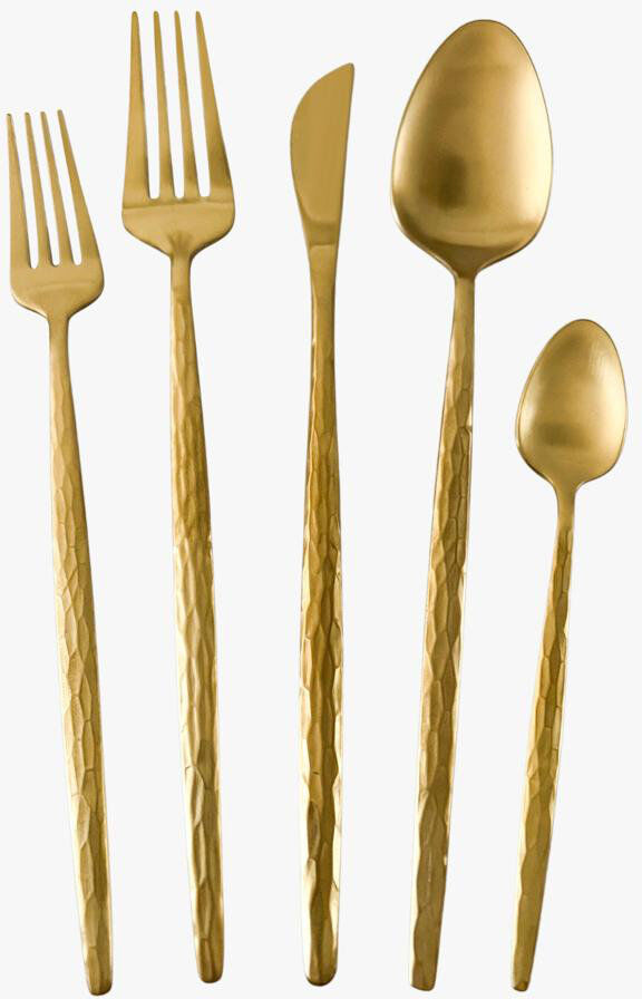 Canora Grey Amani 30 Piece Stainless Steel Cutlery Set , Service for 6 Gold 30