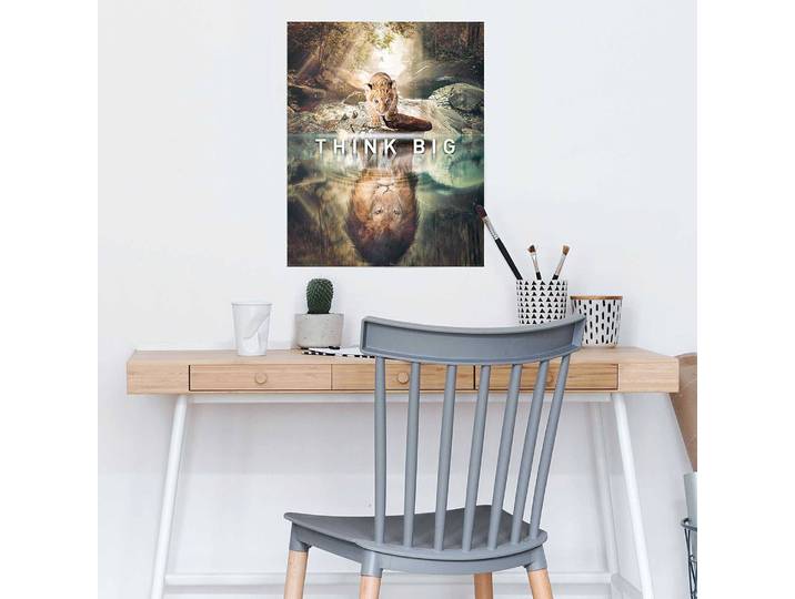 Poster Think Big Papier Multicolore 40 x 50cm