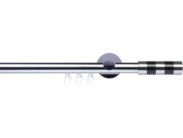 Gardinenstange LIEDECO Innenlaufgarnitur 20 mm Piano Murcia Gr. 2, grau (chromfarben), L:160cm Ø:2mm, Eisen, Gardinenstangen, Gardinenstange, Gardinenstange Komplett
