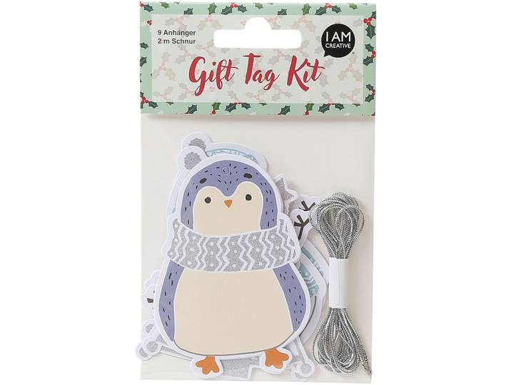 Geschenkanhänger Pingu - Farbe: farbig - Material: Papier - 803