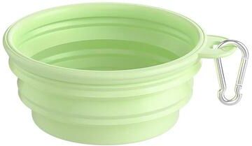 Inspire Select Collapsible Silicone Dog Bowl Folding Travel Pet Food & Water Dish For Dogs, Cats & Puppies, Portable Drinking Bowl green 34 Oz