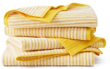 "TOWN & COUNTRY PLAY 4-Piece Striped Reversible Terry Brights Bath Towel Set - 30""x58"""