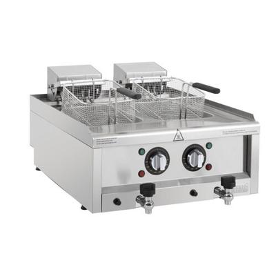 Elektrische Tischfritteuse - 2 Becken 8L - Serie 600 - Buffalo - CU477