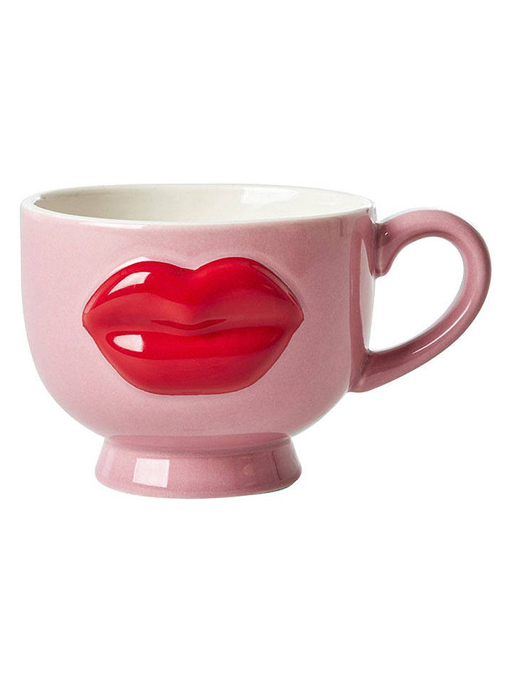 Rice Kaffeetasse "Lips" in Rosa - 250 ml - onesize