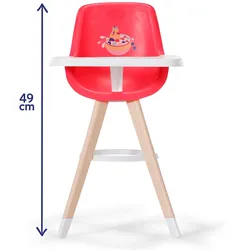 BABY born Hochstuhl für Puppen im Scandi-Design mit Tisch, Zubehör für 36 cm & 43 cm Puppen