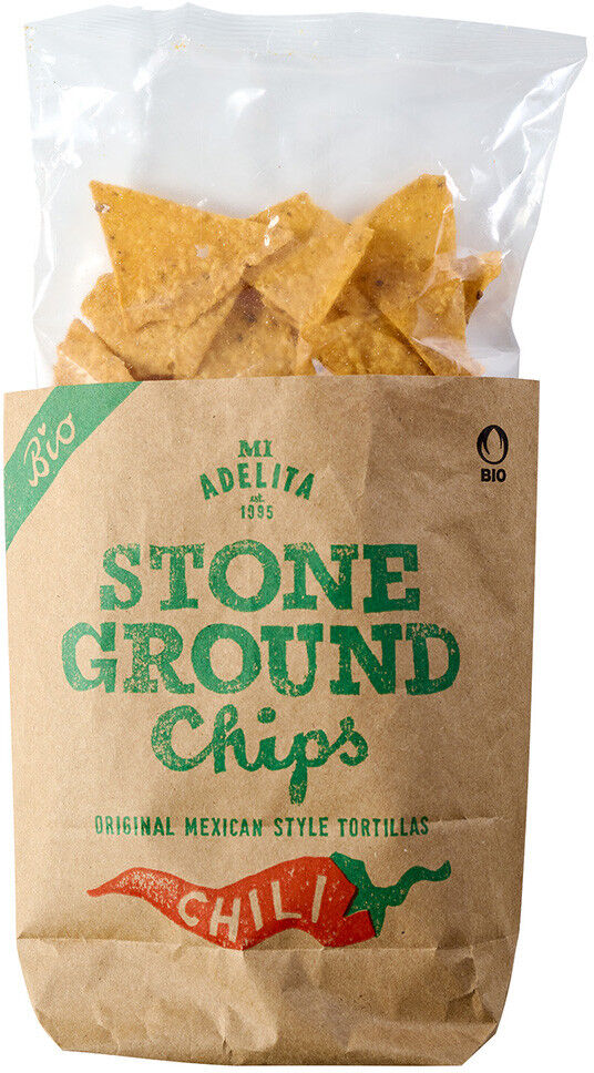 MI ADELITA Stone Ground Organic Tortilla Chips Chilli 150g