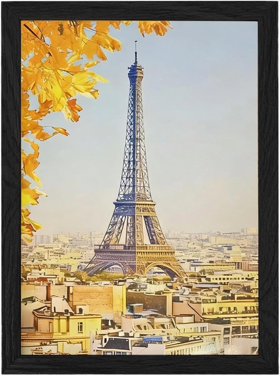 Fotolijst Kluis met Verborgen Opslag voor het Discreet Verbergen van Waardevolle Spullen, Houtkleur, B/D/H: 23 x 16 x 4,5 cm