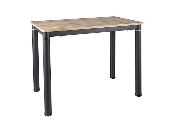 Schwarzer Esstisch DAMAR 100x60 cm, Dekor Eiche Artisan
