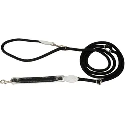 Nobby Smycz regulowana Skóra łosia 20mm/6/220cm biały (Hund), Halsband + Leine