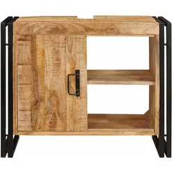 vidaXL, Waschbeckenunterschrank, Gadonita (Massives, grobes Mangoholz) (33 x 71 x 58 cm)