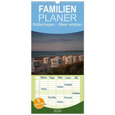 Familienplaner 2026 - Boltenhagen - Meer erleben mit 5 Spalten (Wandkalender, 21 x 45 cm) CALVENDO