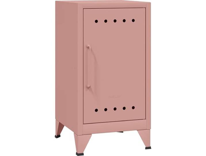 Bisley Fern Mini Ablageschrank aus Metall Beistellschrank im Retro-Instustrial Design in pastellpink