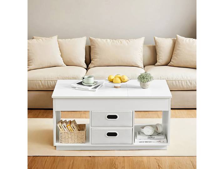 Table basse Sogouri 100 x 62 x 50cm Blanc