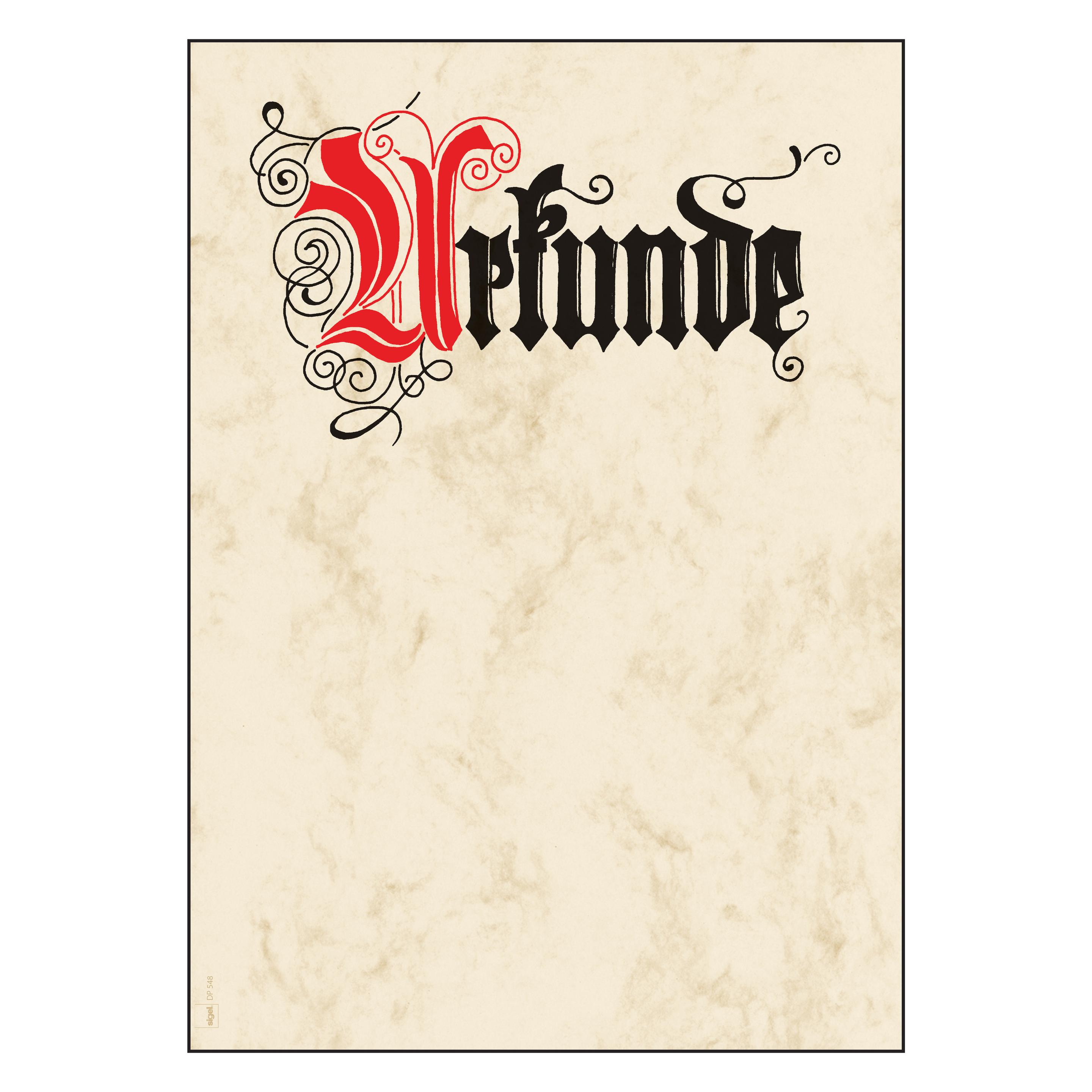 Sigel Urkunde Calligraphie (A4, 12 Blätter, 185 g/m²) (DP548)