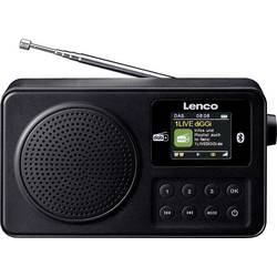 Lenco PDR-033BK Kofferradio DAB+, FM DAB+, Bluetooth®, AUX, UKW, DAB Akku-Ladefunktion, Weckfunktion, wiederaufladbar Schwarz A005659