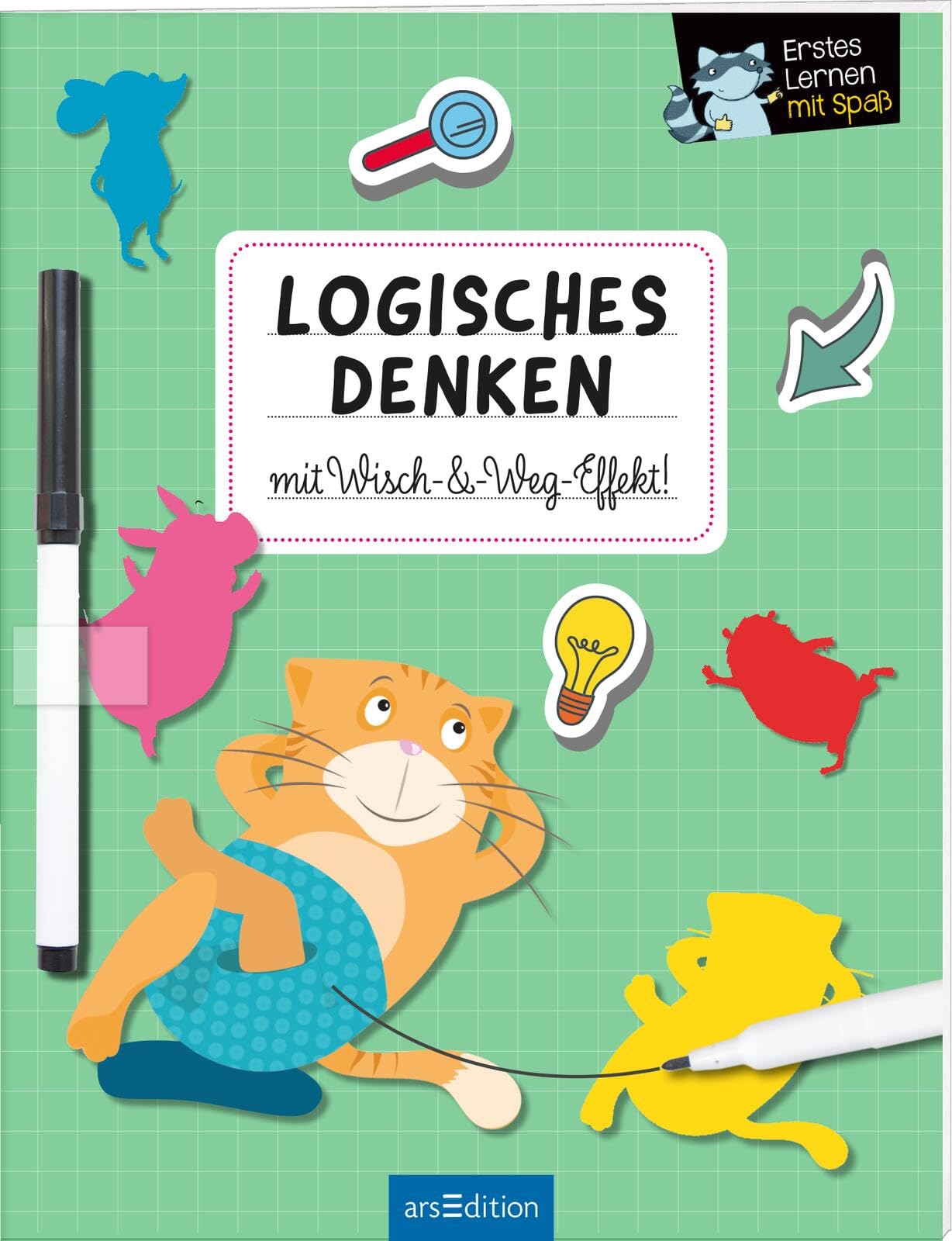 Erstes Lernen mit Spaß – Logisches Denken: Mit Wisch-&-Weg-Effekt! Spielerisches Übungsbuch für Vorschulkinder - Preis vom 13.10.2026 11:25:28 h