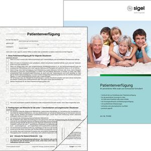 Sigel Patientenverfügung PV450, 8 Blatt, DIN A4, inklusive Umschlag