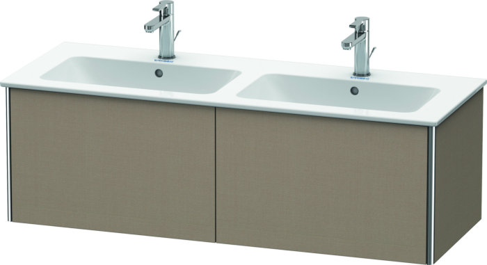 Duravit XSquare Waschtisch-Unterschrank XS407507575 128x40x47,8cm, 2 Auszüge, Leinen