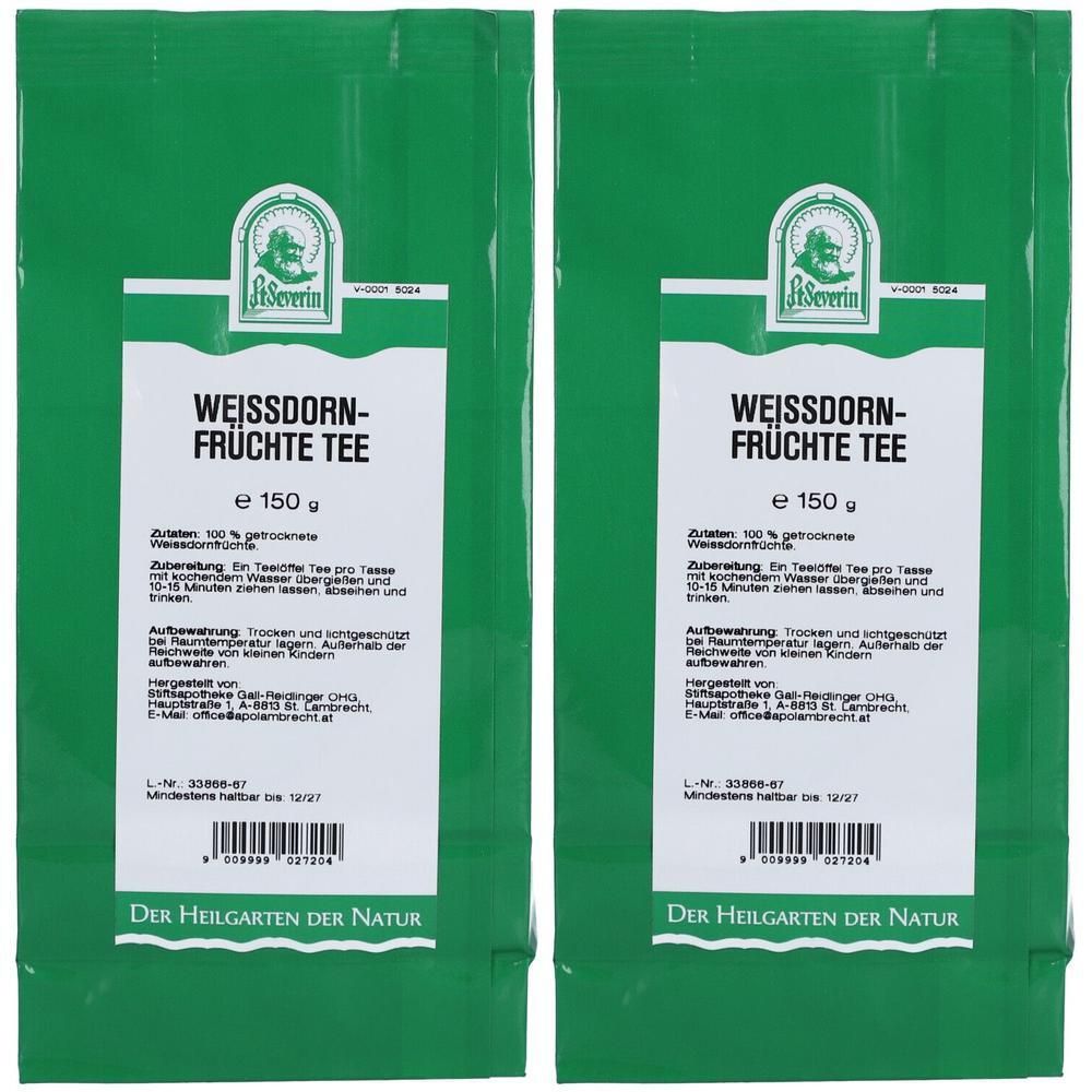 Weissdornfrüchte Tee 2x 2x150 g