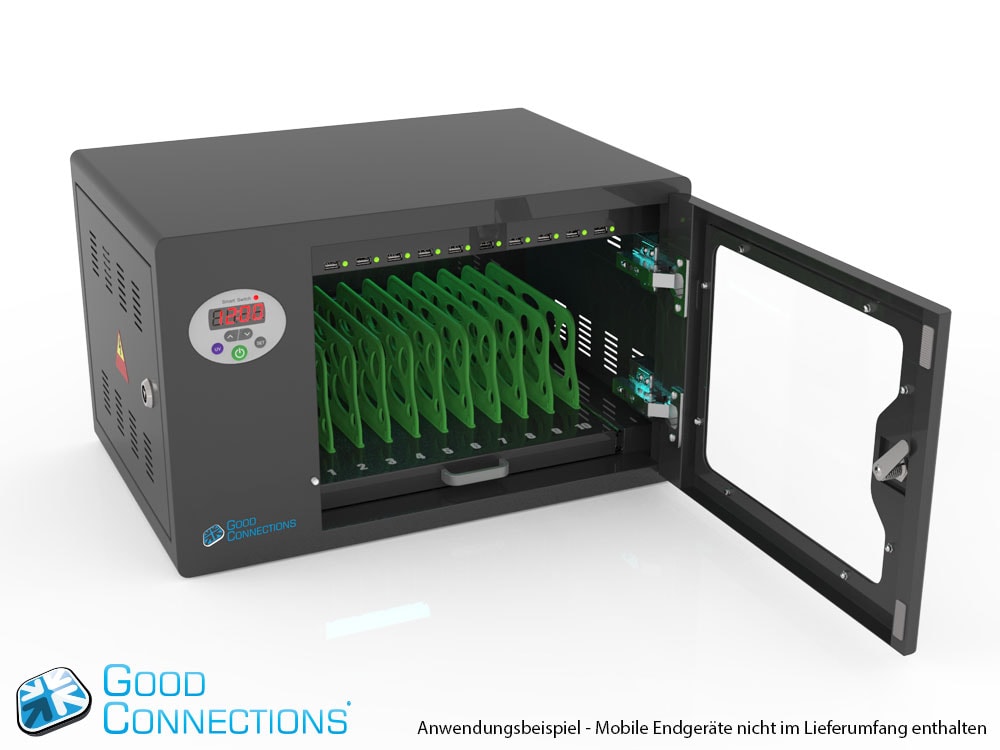 GC Tablet-Ladestaion 10 Geräte, UV-Desinfektion, Smart Control, schwarz