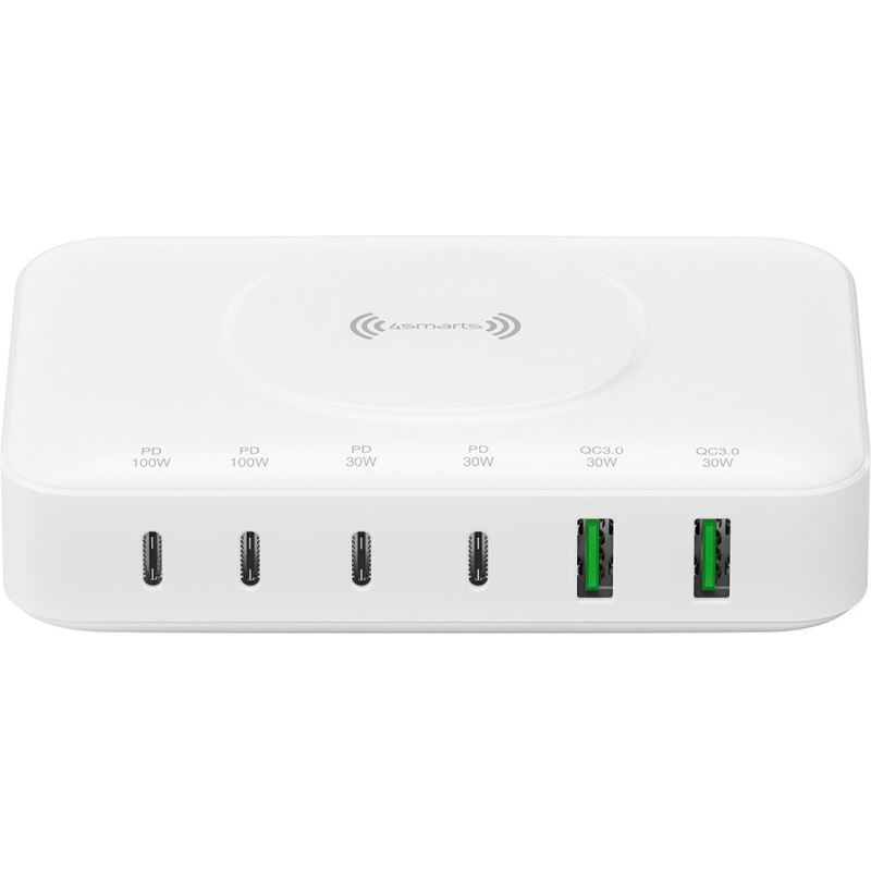 4SMARTS 7IN1 GAN LADESTATION 100W MIT WIRELESS WEISS