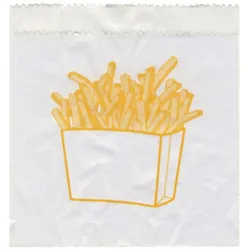 900x Pommes-Frites Beutel bedruckt 100x50x110mm mit Seitenfalten