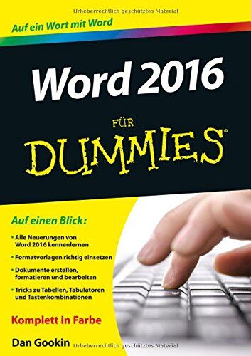 Dan Gookin - Word 2016 für Dummies - Preis vom 09.10.2026 07:28:09 h