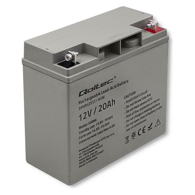 Qoltec 53066 AGM battery 12V 20Ah max. 300A (53066)