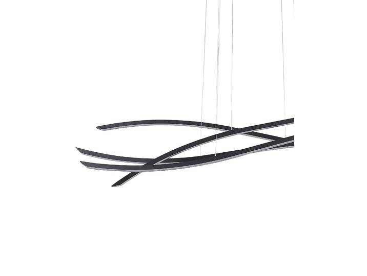 BELIANI LED Hängelampe Schwarz Metall 4-flammig Wellenform Gewellt Industrie Design Modern für Küche Esstisch Wohnküche Hohe Decken Innenräume