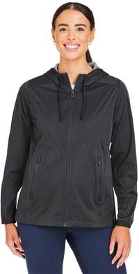 North End NE75W Women's Network Lightweight Jacket in Carbon Heather size Large   Polyester Blend