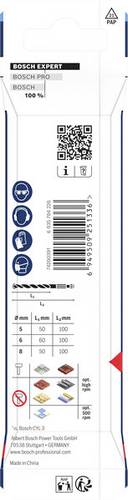 Bosch Accessories 2608902288 2608902288 Multibohrer-Set 5 mm, 6 mm, 8mm 1St.