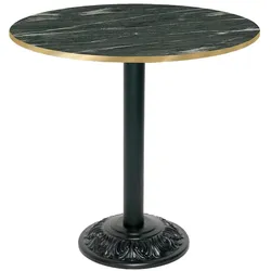 RestooTab - Tisch Versailles Ø70cm Dekor calypso kanten messingfarben